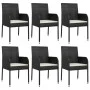 7-piece garden dining set and black synthetic rattan cushions by vidaXL, Garden sets - Ref: Foro24-3185002, Price: 491,70 €, ...