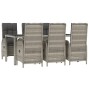 Garden dining set 7 pieces and gray synthetic rattan cushions by vidaXL, Garden sets - Ref: Foro24-3185027, Price: 946,70 €, ...