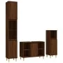 3-teiliges Badezimmermöbel-Set aus braunem Eichensperrholz von vidaXL, Badezimmermöbel - Ref: Foro24-3185620, Preis: 190,28 €...