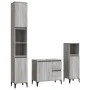 3-teiliges Badmöbel-Set Sonoma graues Sperrholz von vidaXL, Badezimmermöbel - Ref: Foro24-3185549, Preis: 193,66 €, Rabatt: %