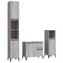 3-teiliges Badmöbel-Set Sonoma graues Sperrholz von vidaXL, Badezimmermöbel - Ref: Foro24-3185549, Preis: 190,61 €, Rabatt: %