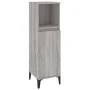 3-teiliges Badmöbel-Set Sonoma graues Sperrholz von vidaXL, Badezimmermöbel - Ref: Foro24-3185549, Preis: 193,66 €, Rabatt: %