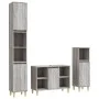 3-teiliges Badmöbel-Set Sonoma graues Sperrholz von vidaXL, Badezimmermöbel - Ref: Foro24-3185619, Preis: 184,48 €, Rabatt: %