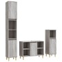 3-teiliges Badmöbel-Set Sonoma graues Sperrholz von vidaXL, Badezimmermöbel - Ref: Foro24-3185619, Preis: 188,81 €, Rabatt: %