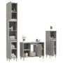 3-teiliges Badmöbel-Set Sonoma graues Sperrholz von vidaXL, Badezimmermöbel - Ref: Foro24-3185619, Preis: 184,48 €, Rabatt: %
