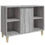 3-teiliges Badmöbel-Set Sonoma graues Sperrholz von vidaXL, Badezimmermöbel - Ref: Foro24-3185619, Preis: 184,48 €, Rabatt: %