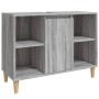 3-teiliges Badmöbel-Set Sonoma graues Sperrholz von vidaXL, Badezimmermöbel - Ref: Foro24-3185619, Preis: 188,81 €, Rabatt: %