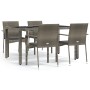 5-teiliges Garten-Essset mit grauen Kissen aus synthetischem Rattan von vidaXL, Gartensets - Ref: Foro24-3184983, Preis: 375,...