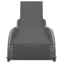 Lounger with anthracite gray synthetic rattan cushion by vidaXL, Outdoor beds - Ref: Foro24-49494, Price: 281,41 €, Discount: %
