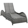 Lounger with anthracite gray synthetic rattan cushion by vidaXL, Outdoor beds - Ref: Foro24-49494, Price: 281,41 €, Discount: %