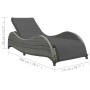 Lounger with anthracite gray synthetic rattan cushion by vidaXL, Outdoor beds - Ref: Foro24-49494, Price: 281,41 €, Discount: %