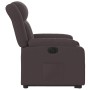 Sillón eléctrico reclinable elevable de tela marrón oscuro