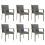 Garden dining set 7 pieces and gray synthetic rattan cushions by vidaXL, Garden sets - Ref: Foro24-3157961, Price: 527,55 €, ...