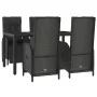 5-piece garden furniture set with black synthetic rattan cushions by vidaXL, Garden sets - Ref: Foro24-3185061, Price: 671,70...