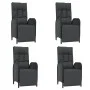 5-teiliges Gartenmöbel-Set mit schwarzen synthetischen Rattankissen von vidaXL, Gartensets - Ref: Foro24-3185061, Preis: 727,...