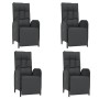 5-teiliges Gartenmöbel-Set mit schwarzen synthetischen Rattankissen von vidaXL, Gartensets - Ref: Foro24-3185061, Preis: 631,...