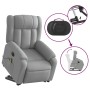 Sillón de masaje eléctrico reclinable elevable tela gris claro