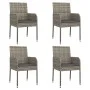 5-piece garden dining set with gray synthetic rattan cushions by vidaXL, Garden sets - Ref: Foro24-3185019, Price: 362,09 €, ...