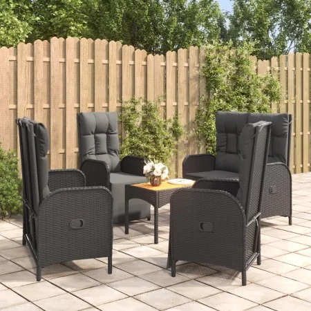 5-piece garden furniture set with black synthetic rattan cushions by vidaXL, Garden sets - Ref: Foro24-3185090, Price: 582,71...