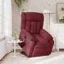 Sillón de masaje elevable eléctrico tela rojo tinto