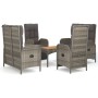 5-piece garden dining set with gray synthetic rattan cushions by vidaXL, Garden sets - Ref: Foro24-3185089, Price: 579,34 €, ...