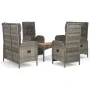 5-piece garden dining set with gray synthetic rattan cushions by vidaXL, Garden sets - Ref: Foro24-3185089, Price: 588,33 €, ...
