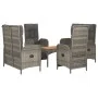 5-piece garden dining set with gray synthetic rattan cushions by vidaXL, Garden sets - Ref: Foro24-3185089, Price: 588,33 €, ...