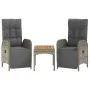 5-piece garden dining set with gray synthetic rattan cushions by vidaXL, Garden sets - Ref: Foro24-3185089, Price: 588,33 €, ...