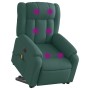 Sillón masaje eléctrico reclinable elevable tela verde oscuro