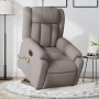 Sillón de masaje eléctrico reclinable elevable tela taupé