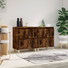 Sideboards 2 units smoked oak plywood 60x35x70 cm by vidaXL, Sideboards - Ref: Foro24-3185756, Price: 114,65 €, Discount: %