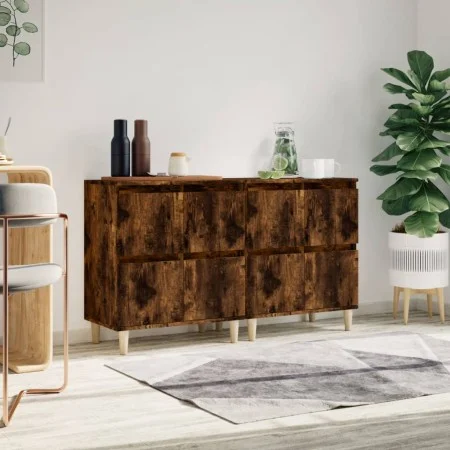 Sideboards 2 units smoked oak plywood 60x35x70 cm by vidaXL, Sideboards - Ref: Foro24-3185756, Price: 113,29 €, Discount: %