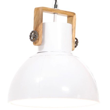 Lámpara colgante industrial 25 W blanca redonda 40 cm E27 en Lámparas | Comprar online en Foro24