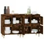 Sideboards 2 units smoked oak plywood 60x35x70 cm by vidaXL, Sideboards - Ref: Foro24-3185756, Price: 113,29 €, Discount: %