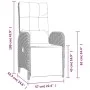 3-piece garden dining set with gray synthetic rattan cushions by vidaXL, Garden sets - Ref: Foro24-3185044, Price: 420,40 €, ...