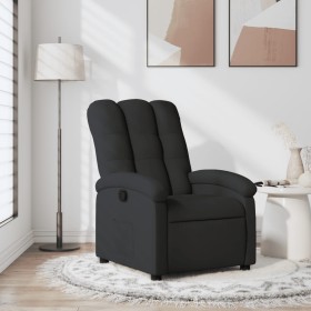 Sillón reclinable de tela negra