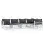 5-piece garden furniture set and white steel cushions by vidaXL, Garden sets - Ref: Foro24-3186872, Price: 332,53 €, Discount: %