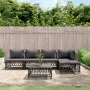 Gartenmöbel-Set 6-teilig und Kissen anthrazitgrauer Stahl von vidaXL, Gartensets - Ref: Foro24-3186859, Preis: 469,38 €, Raba...