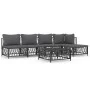 Gartenmöbel-Set 6-teilig und Kissen anthrazitgrauer Stahl von vidaXL, Gartensets - Ref: Foro24-3186859, Preis: 469,38 €, Raba...