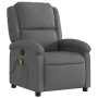 Sillón reclinable de masaje de tela gris oscuro