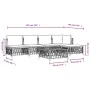 Gartenmöbel-Set 6-teilig und Kissen anthrazitgrauer Stahl von vidaXL, Gartensets - Ref: Foro24-3186859, Preis: 469,38 €, Raba...