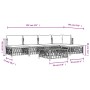 Gartenmöbel-Set 6-teilig und Kissen anthrazitgrauer Stahl von vidaXL, Gartensets - Ref: Foro24-3186859, Preis: 476,11 €, Raba...