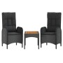 5-piece garden furniture set with black synthetic rattan cushions by vidaXL, Garden sets - Ref: Foro24-3185088, Price: 558,81...