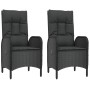 5-teiliges Gartenmöbel-Set mit schwarzen synthetischen Rattankissen von vidaXL, Gartensets - Ref: Foro24-3185088, Preis: 559,...