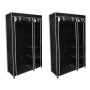 Stoffschränke 2 Einheiten schwarz von vidaXL, Kleiderschränke - Ref: Foro24-60720, Preis: 81,94 €, Rabatt: %