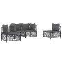 Garden furniture set 4 pieces and anthracite gray steel cushions by vidaXL, Garden sets - Ref: Foro24-3186835, Price: 367,07 ...