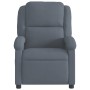 Sillón reclinable de terciopelo gris oscuro