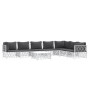 8-piece garden furniture set with white steel cushions by vidaXL, Garden sets - Ref: Foro24-3186884, Price: 524,91 €, Discoun...