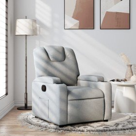 Sillón reclinable de tela gris claro Sillón reclinable de tela gris claro