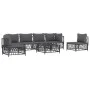 Gartenmöbel-Set 7-teilig und anthrazitgraue Stahlkissen von vidaXL, Gartensets - Ref: Foro24-3186845, Preis: 592,36 €, Rabatt: %